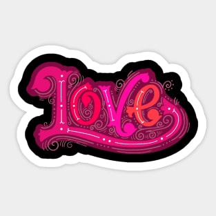 Love lettering Sticker